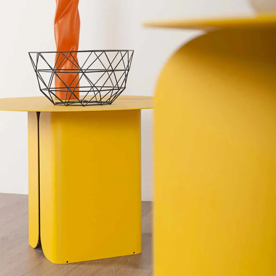 Složení 2 moderních konferenčních stolků z oceli vyrobené v Itálii - topol Viadurini