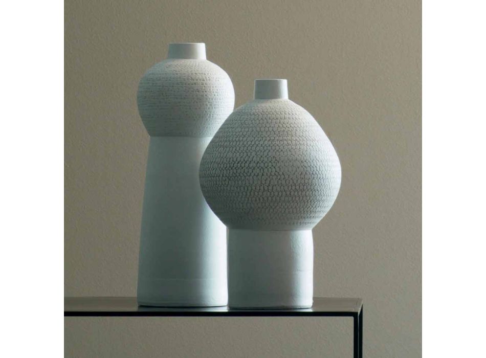 Složení 2 dekorativních váz v dekorované keramice - Lampedusa Viadurini
