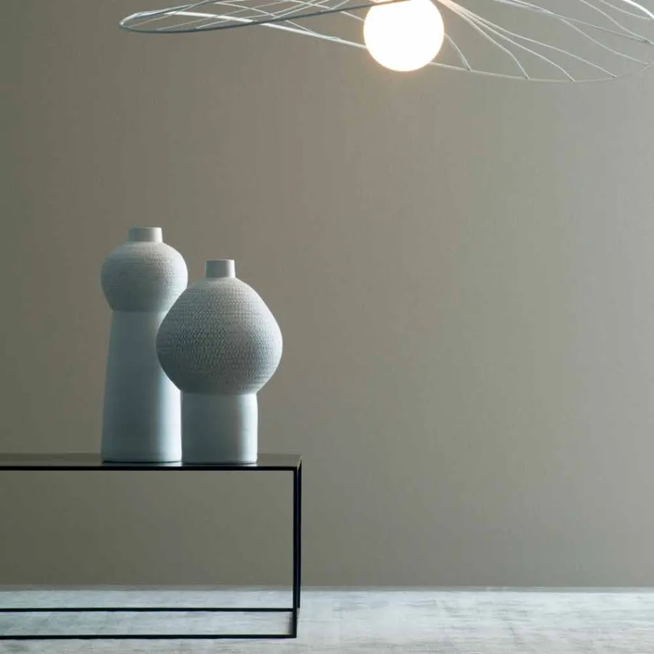 Složení 2 dekorativních váz v dekorované keramice - Lampedusa Viadurini