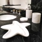 Složení 3 koupelnových doplňků z leštěného mramoru vyrobené v Itálii - Trevio Viadurini