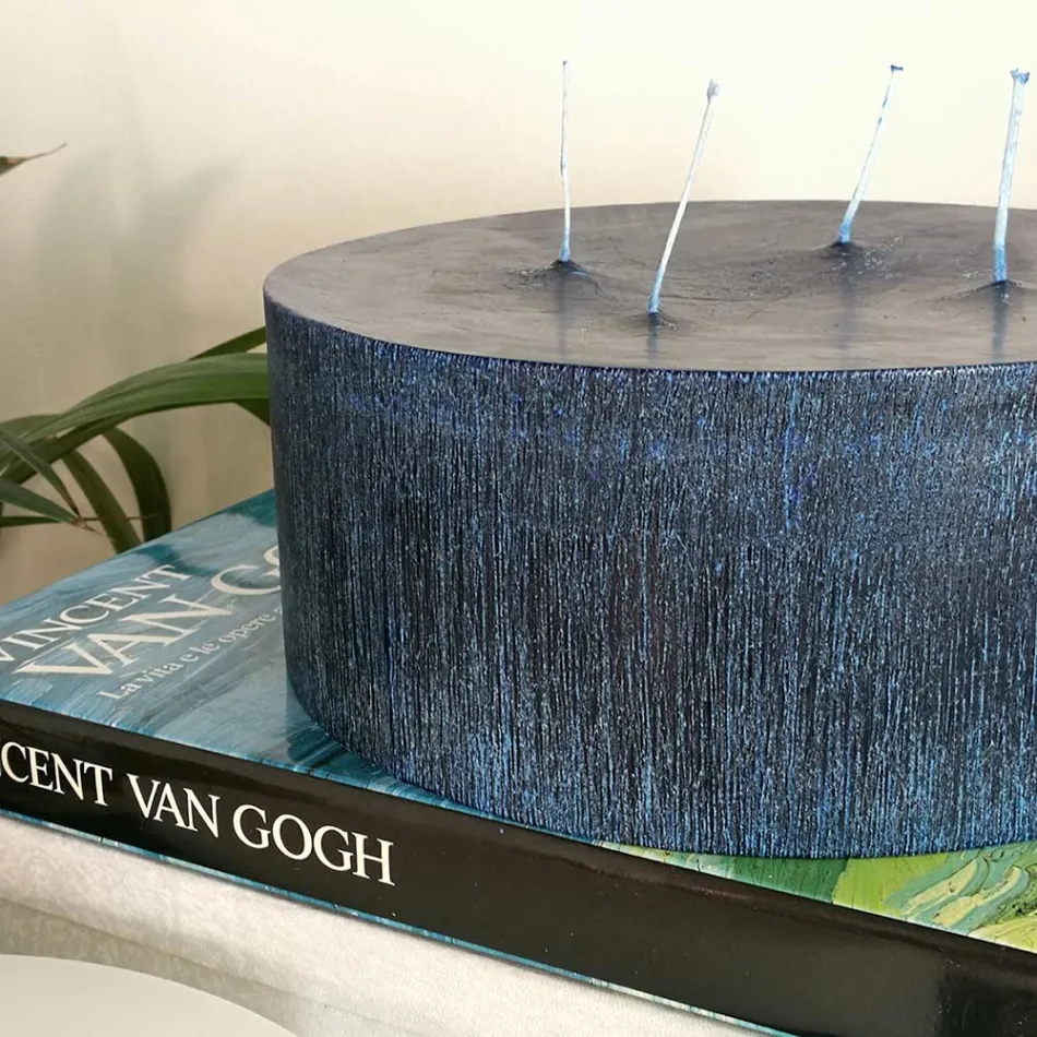 Složení 3 moderních kulatých voskových svíček Made in Italy - Candie Viadurini