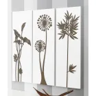 Složení 3 panelů znázorňujících sprchové hlavice a listy Made in Italy - Eduardo Viadurini