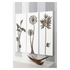 Složení 3 panelů znázorňujících sprchové hlavice a listy Made in Italy - Eduardo Viadurini