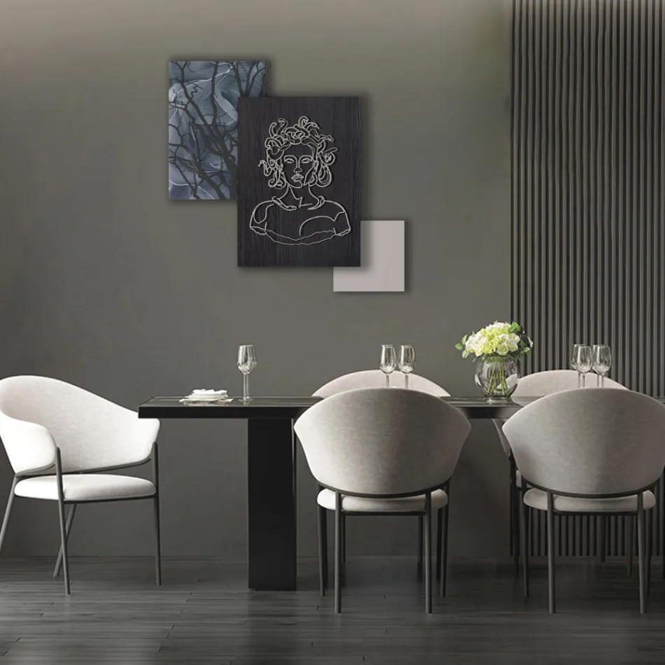 Složení 3 panelů se stylizací Medúzy Made in Italy - Ichika Viadurini