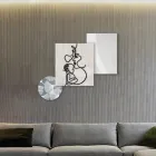 Složení 3 panelů se stylizací lásky Made in Italy - Keina Viadurini