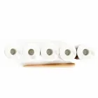 Složení 3 svícnů v bílém mramoru Carrara vyrobené v Itálii - Astol Viadurini