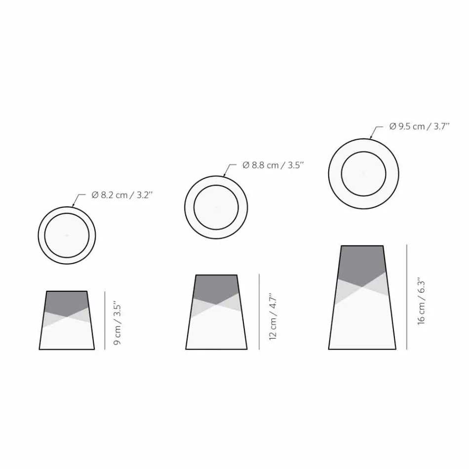 Složení 3 moderních svícnů z masivního borového dřeva - bílé Viadurini