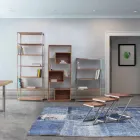 Složení 3 hranatých dřevěných konferenčních stolků Homemotion - Fonzi Viadurini