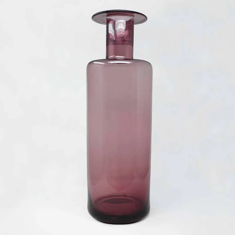 Složení 3 dekorativních váz v kouřovém, modrém a ametystovém skle - nekonečno Viadurini