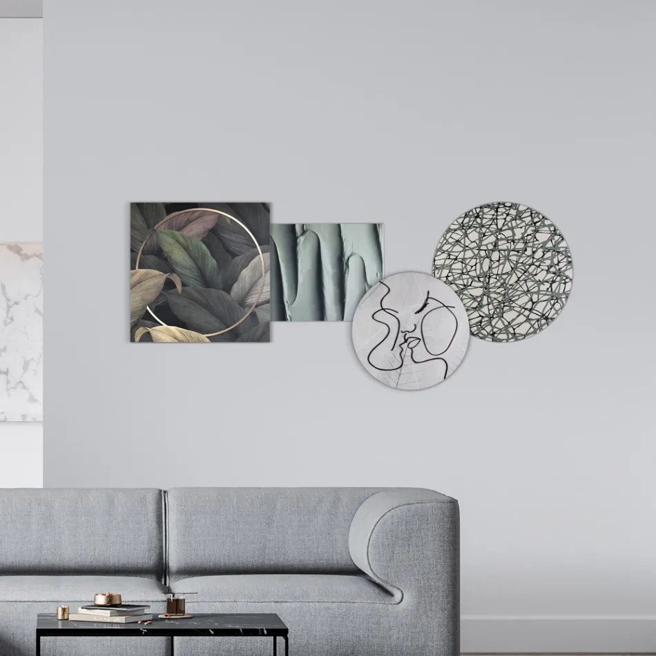 Složení 4 panelů se stylizací polibku Made in Italy - Kanna Viadurini