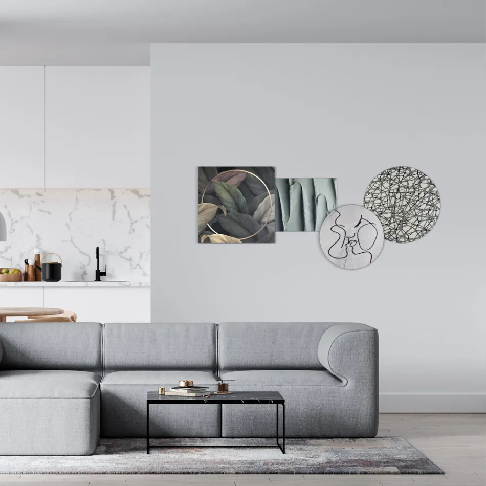 Složení 4 panelů se stylizací polibku Made in Italy - Kanna Viadurini