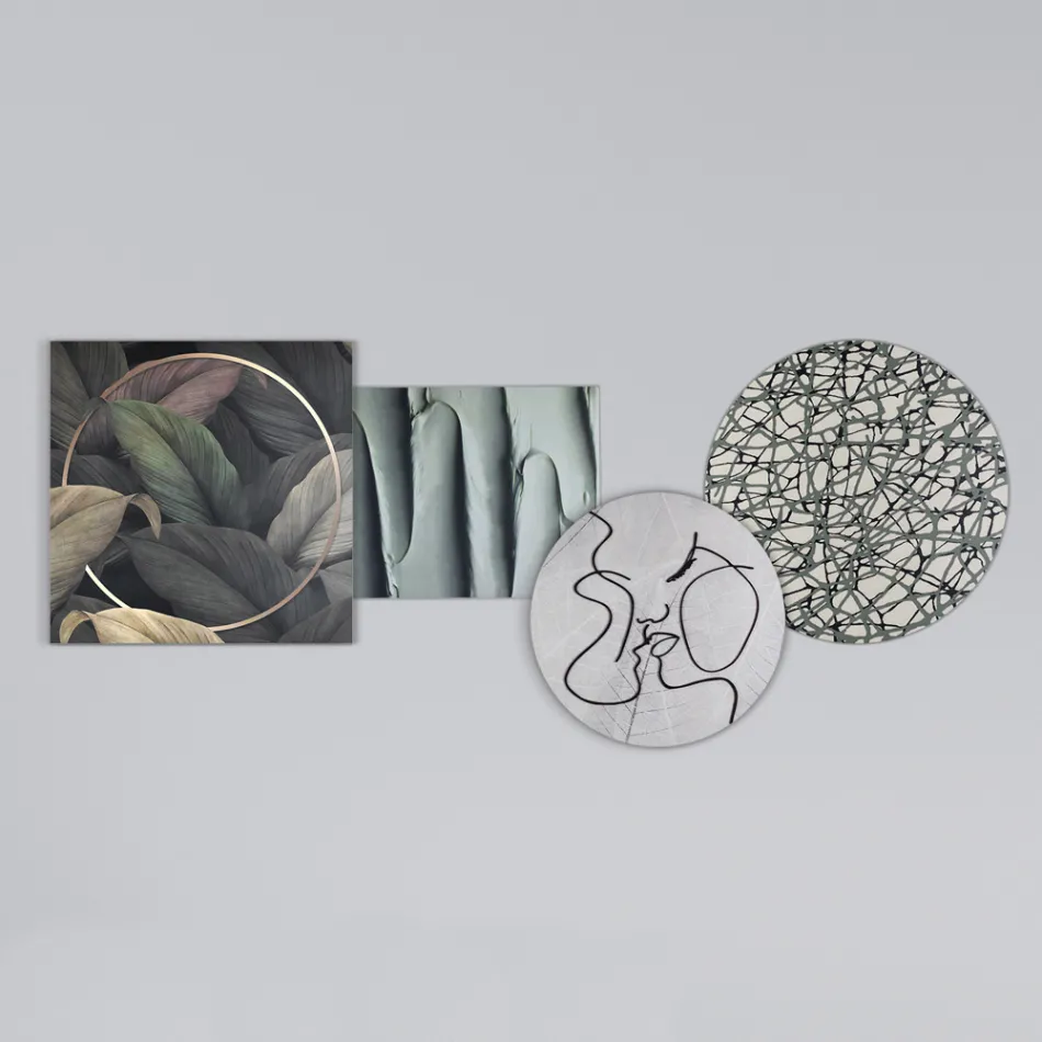 Složení 4 panelů se stylizací polibku Made in Italy - Kanna Viadurini