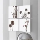 Složení 4 panelů s hortenzií, Allium a Thypha Made in Italy - Výpočet Viadurini