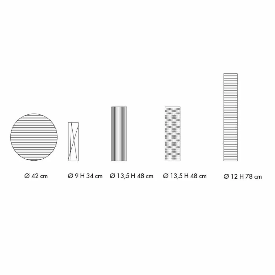 Složení 4 váz a vrcholů v ručně malovaném porcelánu - Liberio Viadurini