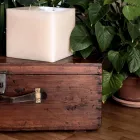 Složení čtvercových voskových svíček Made in Italy, 3 kusy - Mondelle Viadurini