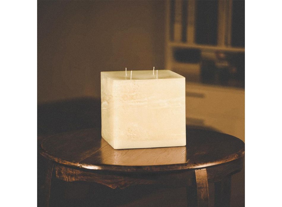 Složení čtvercových voskových svíček Made in Italy, 3 kusy - Mondelle Viadurini