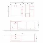 Designová kompozice pro koupelnu Moderní zavěšený nábytek vyrobený v Itálii - Farart2 Viadurini