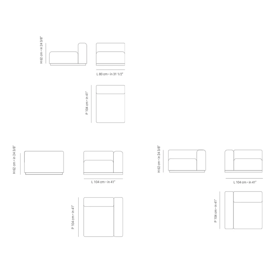 Složení Venkovní pohovky Made in Italy - Bahias Viadurini