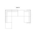 Složení zahradní pohovky Made in Italy - Rubik Viadurini