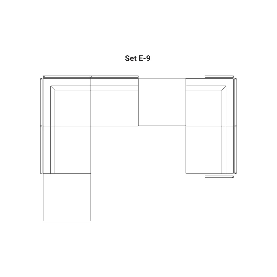 Složení zahradní pohovky Made in Italy - Rubik Viadurini