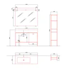 Složení ručně vyráběného nábytku pro moderní designovou koupelnu na zemi - Farart3 Viadurini