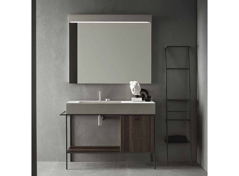 Složení ručně vyráběného nábytku pro moderní designovou koupelnu na zemi - Farart3 Viadurini
