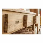 Složení moderního koupelnového nábytku z masivního teakového dřeva - nočník Viadurini