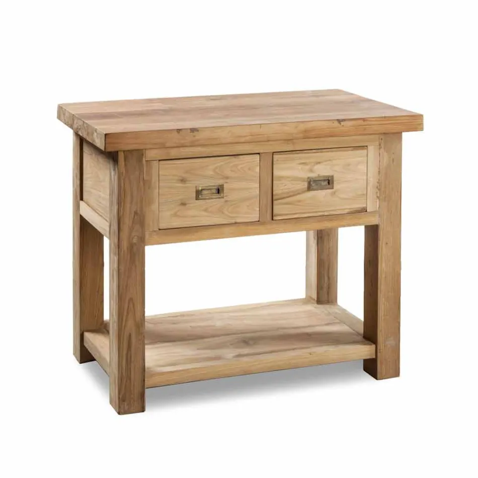 Složení moderního koupelnového nábytku z masivního teakového dřeva - nočník Viadurini