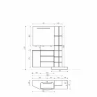 Složení nábytku do koupelny moderního designu - Callisi13 Viadurini