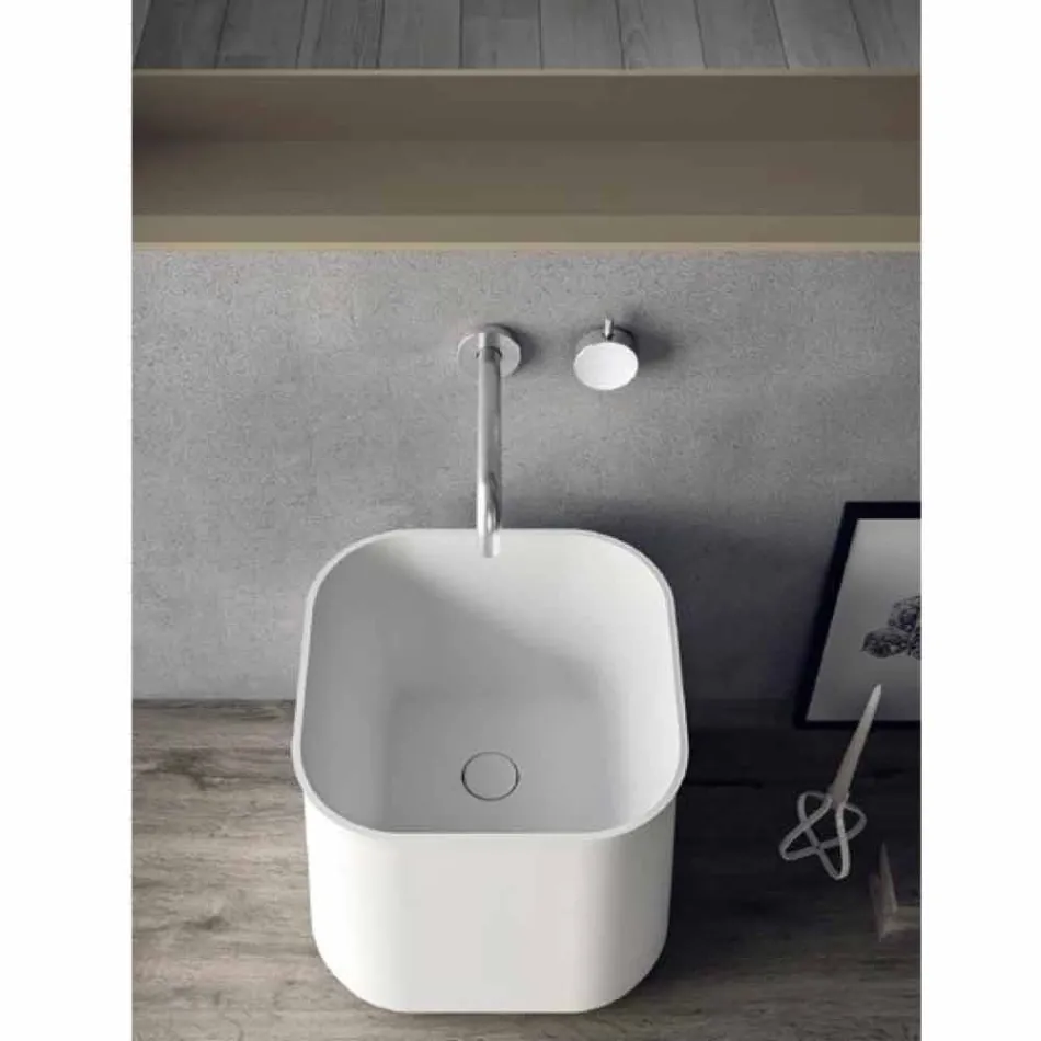 Složení moderního koupelnového nábytku, pozastavený design vyrobený v Itálii - Callisi6 Viadurini