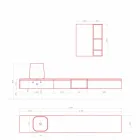 Složení moderního koupelnového nábytku, pozastavený design vyrobený v Itálii - Callisi6 Viadurini