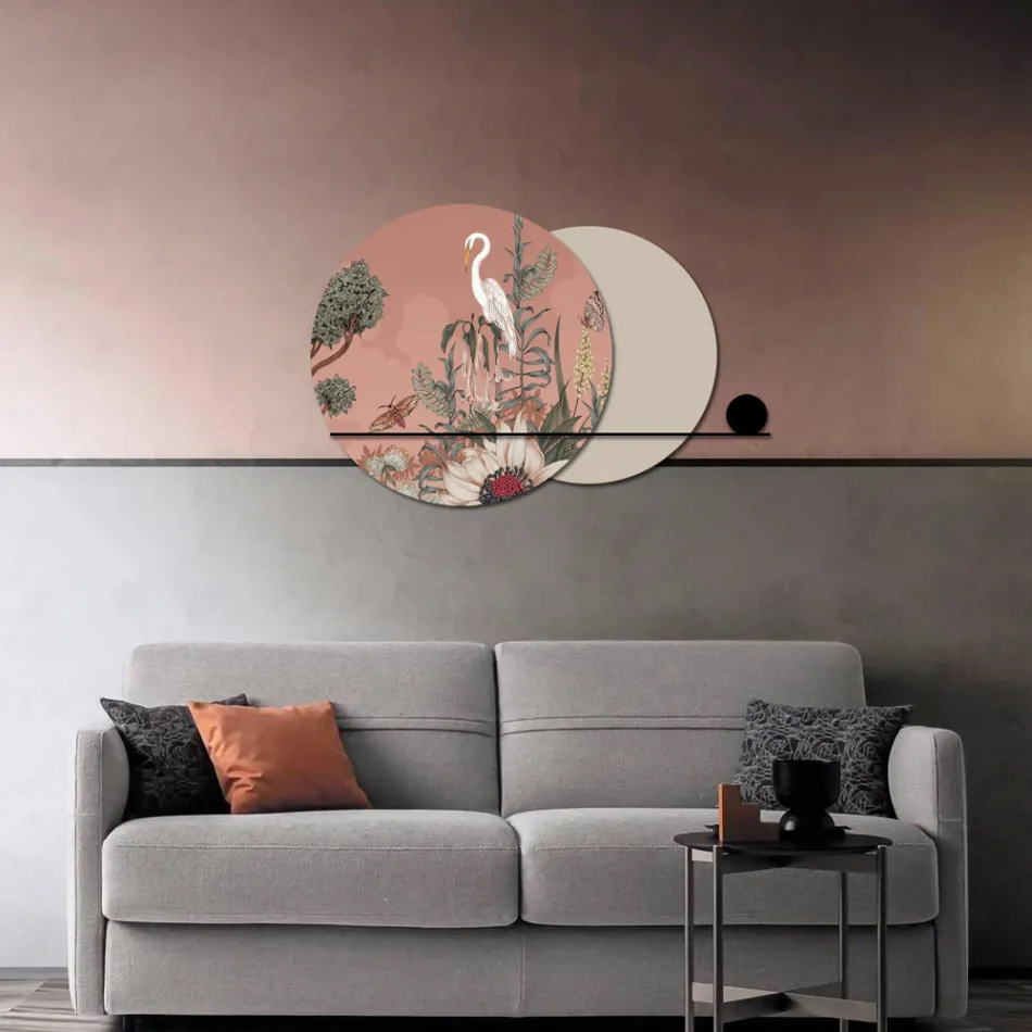 Složení dřevěných panelů s tropickým potiskem Made in Italy - Haiti Viadurini