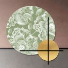 Složení růžových nebo zelených dřevěných panelů s bílými květy Made in Italy - Fidži Viadurini