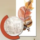 Kompozice dřevěných obrazů s potisky měst a větví Made in Italy - Chile Viadurini