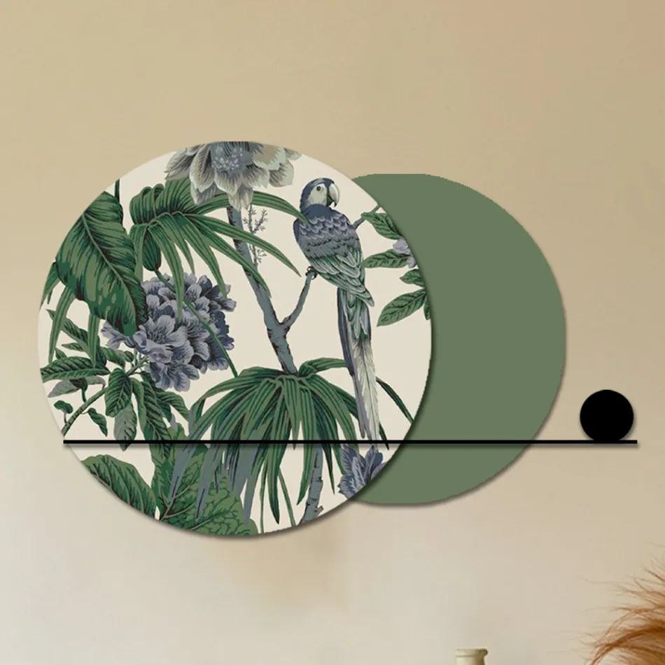 Kompozice dřevěných obrazů s tropickým potiskem Made in Italy - Jamajka Viadurini