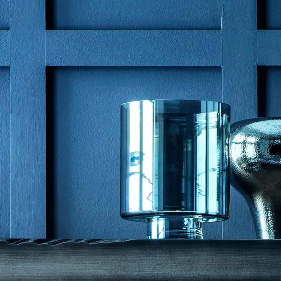 Složení dekorativních váz v dekorovaném keramickém a kouřovém skle - Monile Viadurini