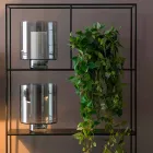 Složení dekorativních váz v dekorovaném keramickém a kouřovém skle - Monile Viadurini