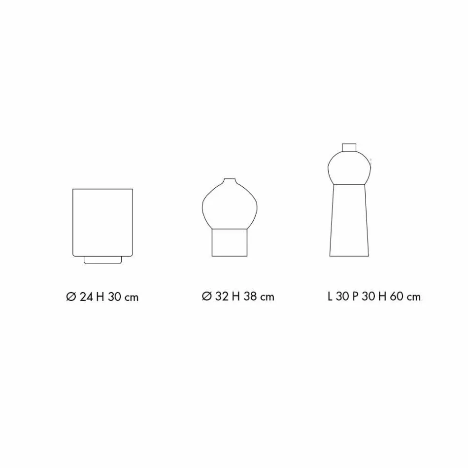 Složení dekorativních váz v dekorovaném keramickém a kouřovém skle - Monile Viadurini