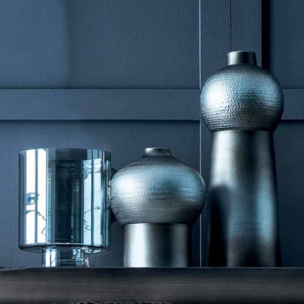 Složení dekorativních váz v dekorovaném keramickém a kouřovém skle - Monile Viadurini
