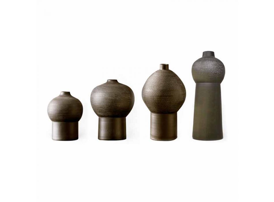 Složení dekorativních keramických váz, moderní design - Positano Viadurini
