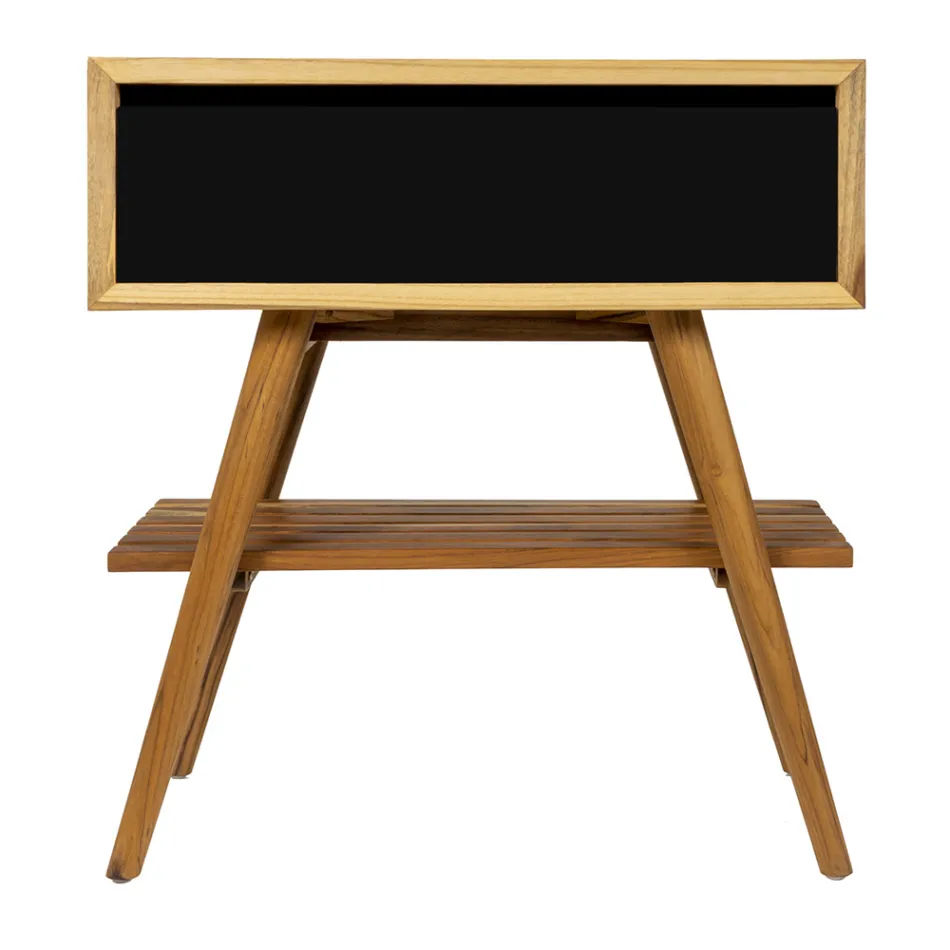 Černé složení koupelnové skříňky s přiloženým příslušenstvím - Carolie Viadurini