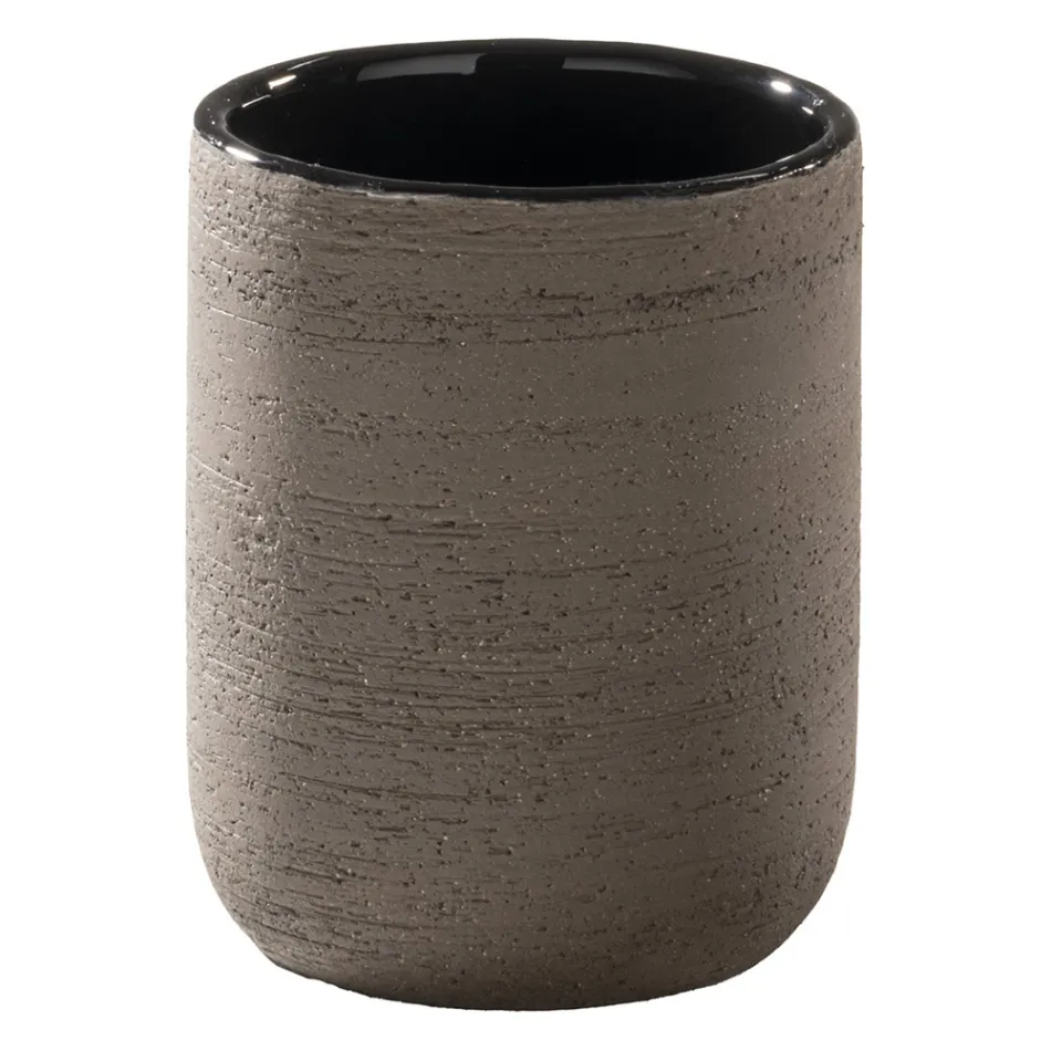 Černé složení koupelnové skříňky s přiloženým příslušenstvím - Carolie Viadurini