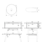 Zelené složení koupelnové skříňky s teakovou skříňkou a doplňky - Carolie Viadurini