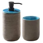 Složení podlahového koupelnového nábytku s modrou zásuvkou - Georges Viadurini