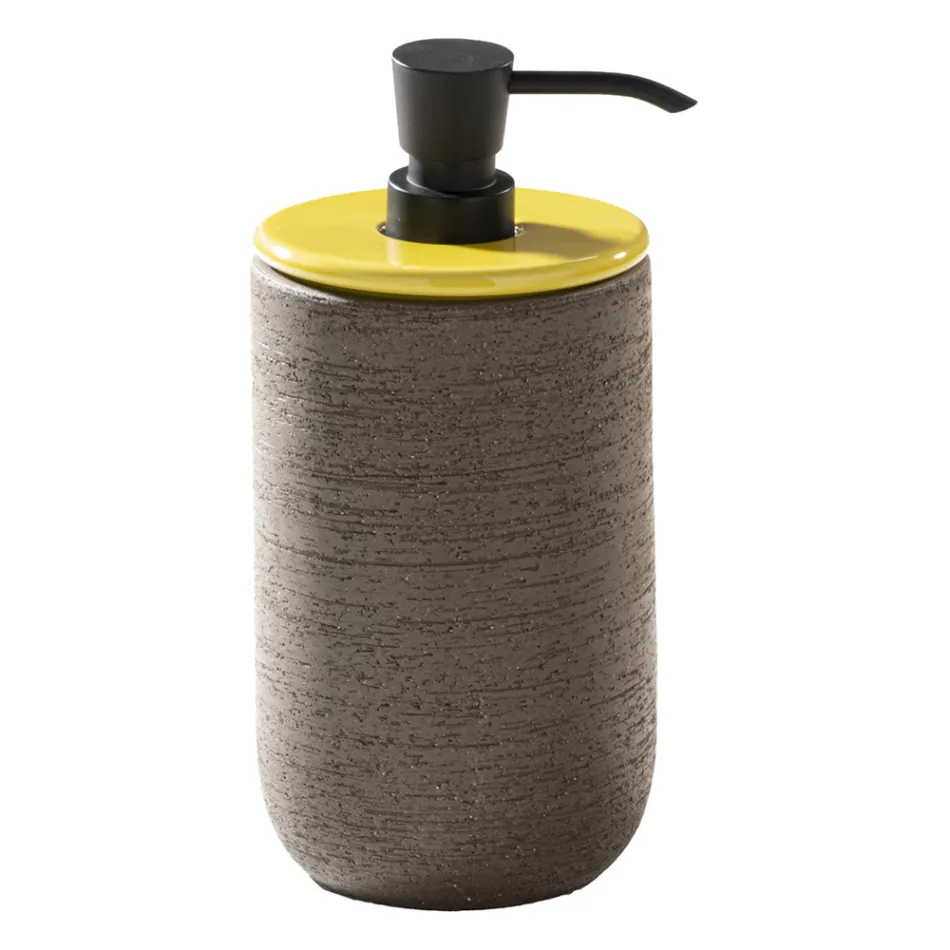 Složení koupelnového nábytku s doplňky a hliněným umyvadlem - Carolie Viadurini