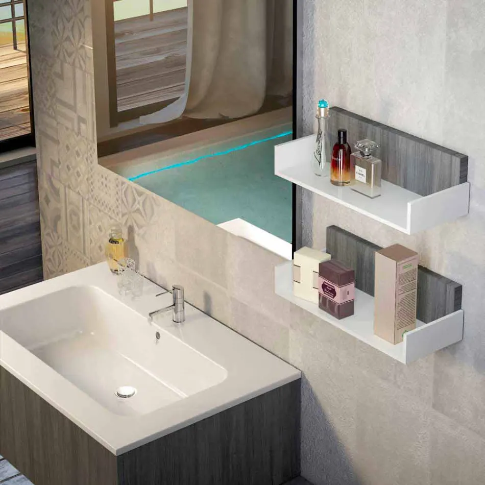 Dřevěný nábytek složený v Itálii forlì závěsné koupelně Viadurini