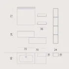 Dřevěný nábytek složený v Itálii forlì závěsné koupelně Viadurini