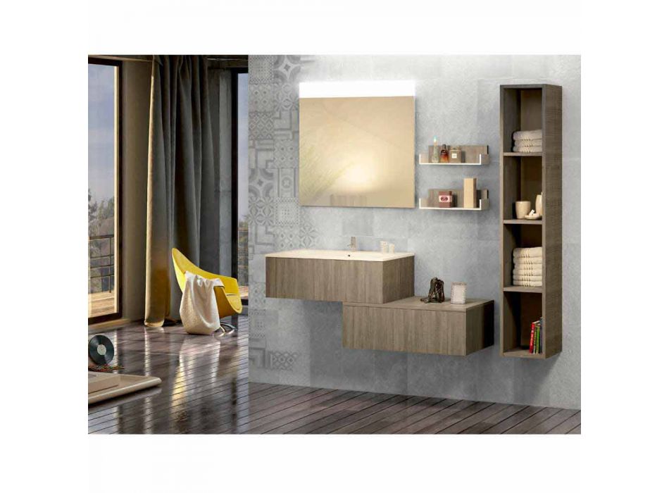 Dřevěný nábytek složený v Itálii forlì závěsné koupelně Viadurini