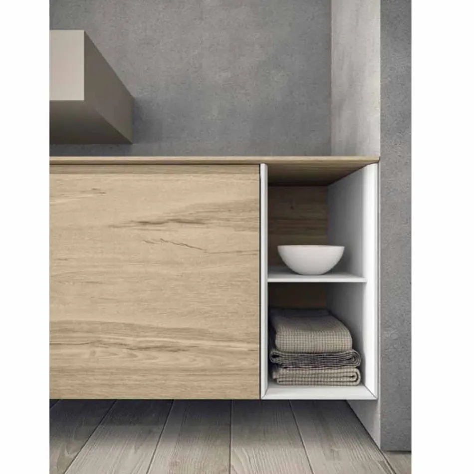 Složení moderního a zavěšeného koupelnového nábytku, design v Itálii - Callisi1 Viadurini