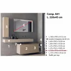 Složení moderního a zavěšeného koupelnového nábytku, design v Itálii - Callisi1 Viadurini